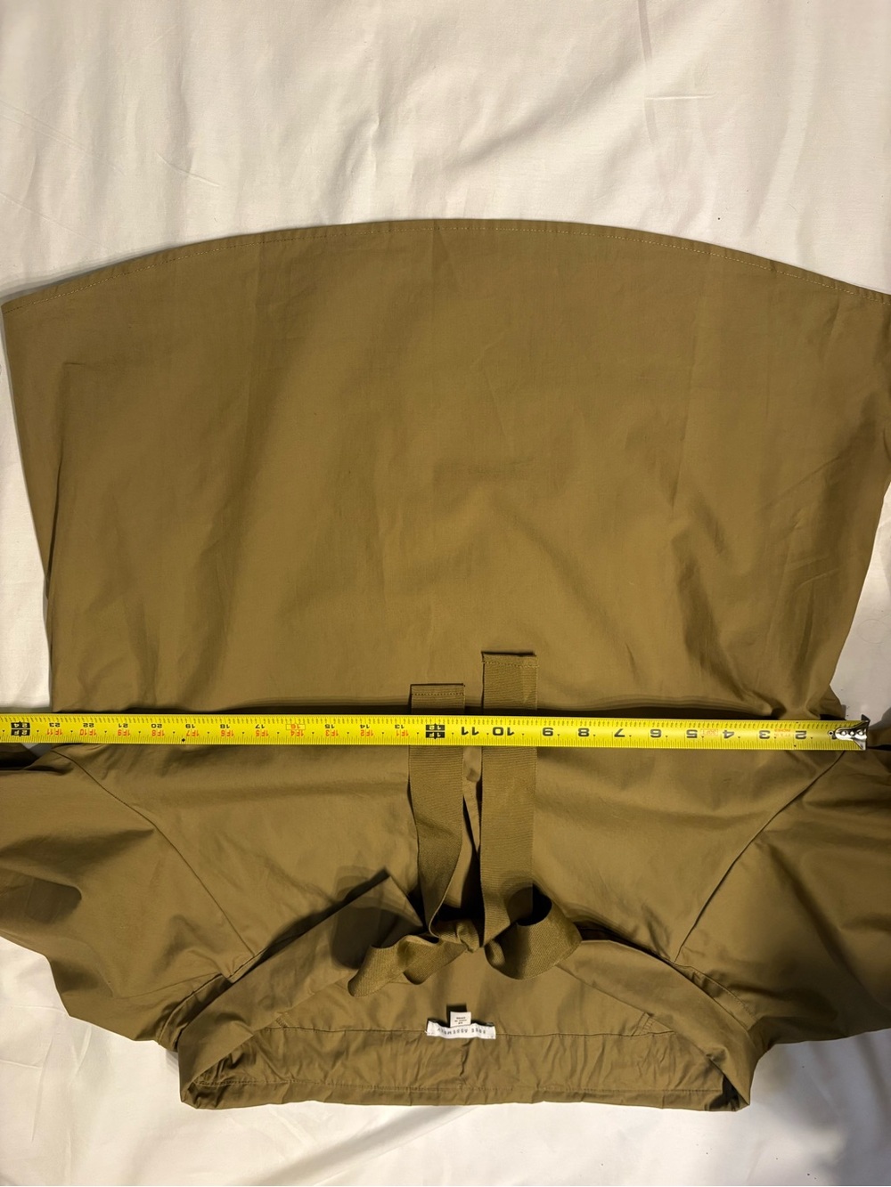 Free Assembly Tie -Neck Off-Shoulder Blouse in Olive Green SZ M Crisp Cotton. - Picture 6 of 9